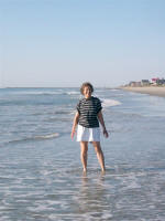 A favorite pasttime for Mother:  walking on the seashore