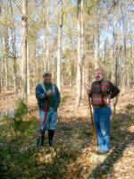 Catawba Land Conservency leader Mike, who has a degree in zoology and over 20 years experience teaching, with Joe.