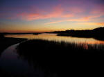 Murrells Inlet view from the bridge at sunset.