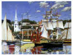 "Reflections of Newport" Reproduced from an oil painting by John Philip Hagen (C) 1992. Notecard purchase benefiting The Preservation Society of Newport County