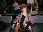 Ruth ready to board in Charlotte