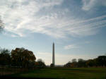 Washington Monument silhouette in the autumn afternoon