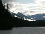 Our first morning, relaxing on this pristine glacier-carved lake in the Olympic Peninsula, Washington, June 25, 2007.