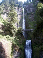 Our extended family visited Multnomah Falls, fed by underground springs from Larch Mountain, on June 26.