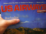US Airways Magazine in our seat back pocket.
