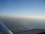 Leaving the airspace of Norfolk International Airport, which covers an area of 1,300 acres (5.3 km2).