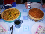 We loved the grand quiches Inge fixed us.