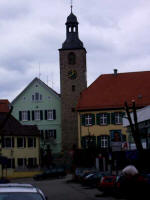 City church tower, Evangelische Stadtkirchturm, almost completely 11th century, re-built after the earlier church (1061 or 1071) was war-ravaged.