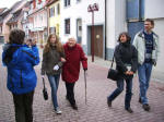 Philipp, Lena, Tante Hildegard, Christa, and Dieter as we have some fun on the way to eat lunch.