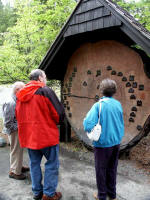 Daddy, Joe, & Mother marveling at the tree cross-section. Then we enjoyed our visit inside the Longmire Museum, with exhibits that tell the story of early days, at the site of Longmire's Medical Springs, now a national historic district.